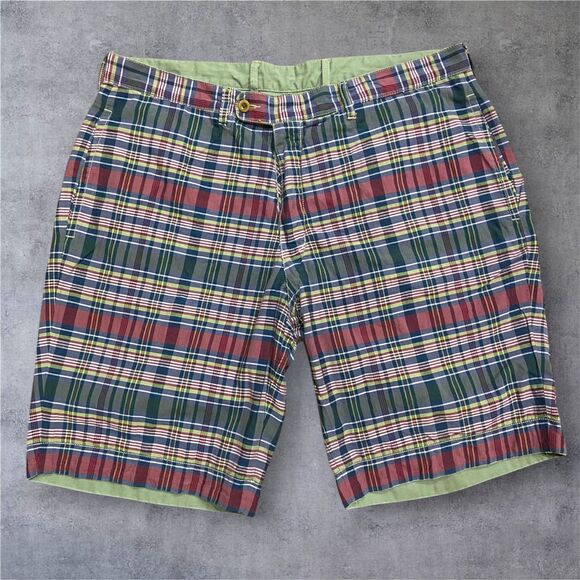 Polo by Ralph Lauren Other - Polo Ralph Lauren Vintage Madras Reversible Shorts Plaid Tan Men's Size 34